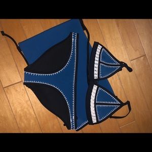 Triangl Swimwear Blue and Black Bikini